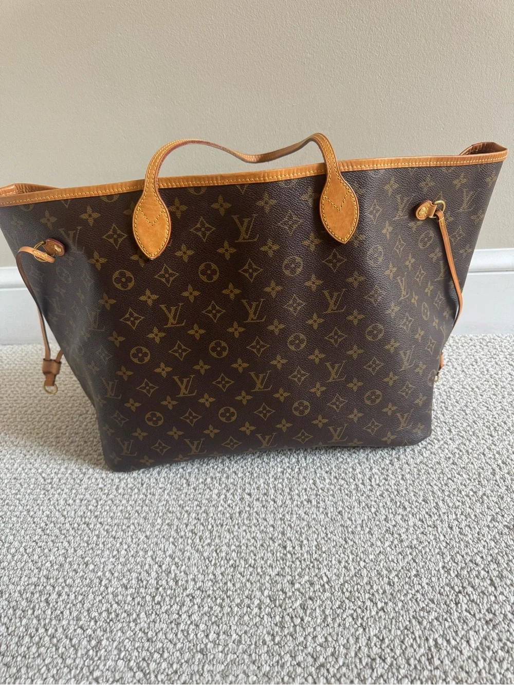 Louis Vuitton Brown Monogram Canvas Tote with Vachetta Trim
